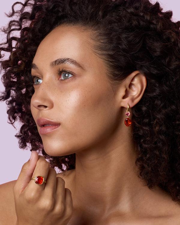 Irene Neuwirth One Of A Kind Gem Drop Cushion-Cut Bezel Ring 18k Yellow Gold