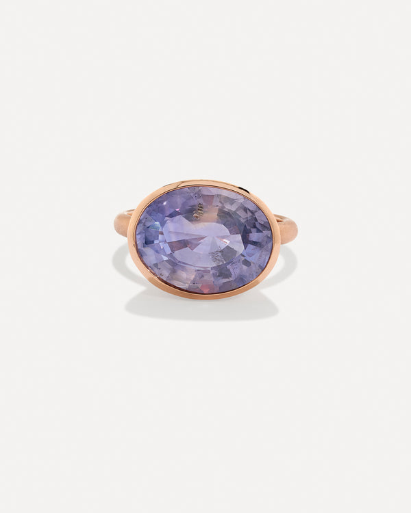 irene neuwirth One of a Kind Gem Drop Oval Bezel Ring 18k Rose Gold