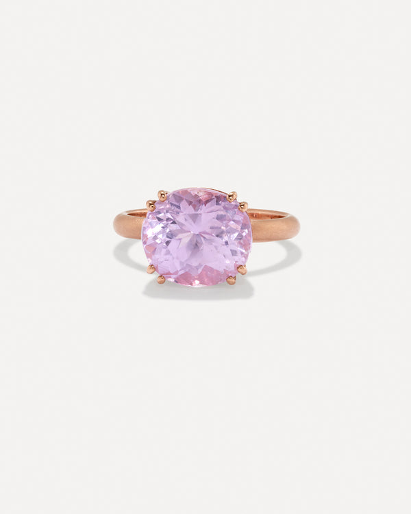 irene neuwirth One of a Kind Gem Drop Oval Double Prong Ring 18k Rose Gold