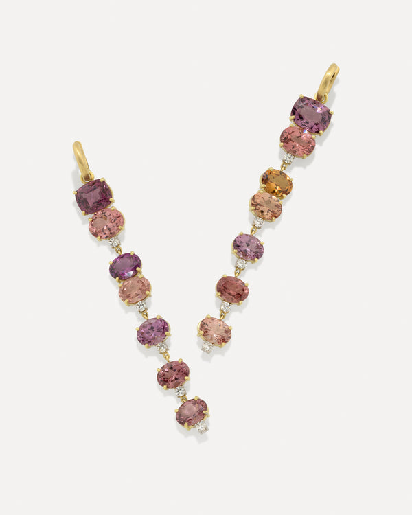 irene neuwirth One of a Kind Gemmy Gem Diamond Code Jeweled Huggies 18K Gold