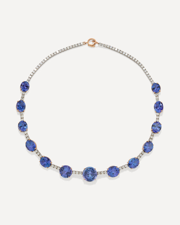 irene neuwirth One of a Kind Gemmy Gem Diamond Tennis Necklace 18K Gold