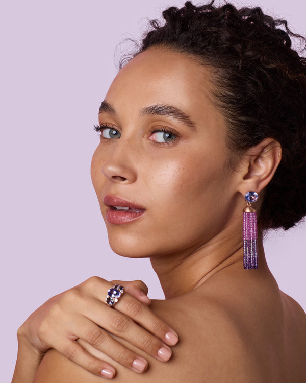 Irene Neuwirth One Of A Kind Gemmy Gem Diamond Three Stone Ring 18k Rose Gold