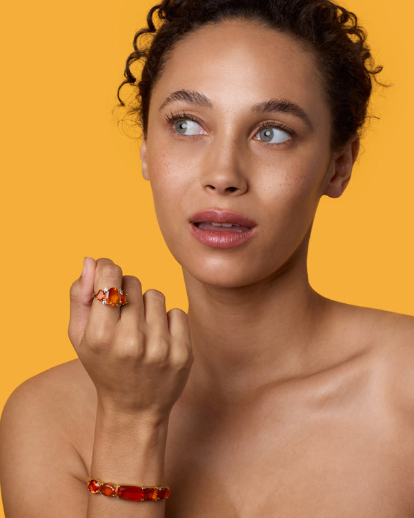 Irene Neuwirth One Of A Kind Gemmy Gem Diamond Three Stone Ring 18k Yellow Gold