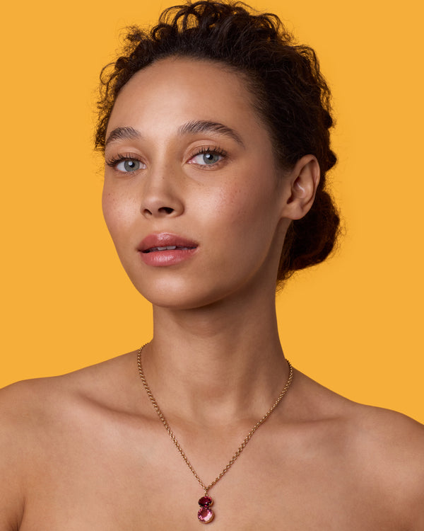 Irene Neuwirth One Of A Kind Gemmy Gem Double Stone Drop Charm 18k Rose Gold