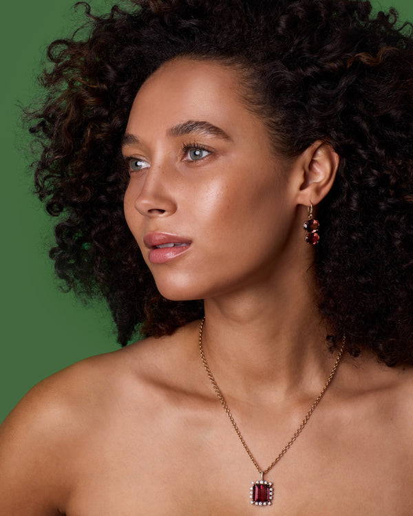 Irene Neuwirth One Of A Kind Gemmy Gem Double Stone Earrings 18k Rose Gold