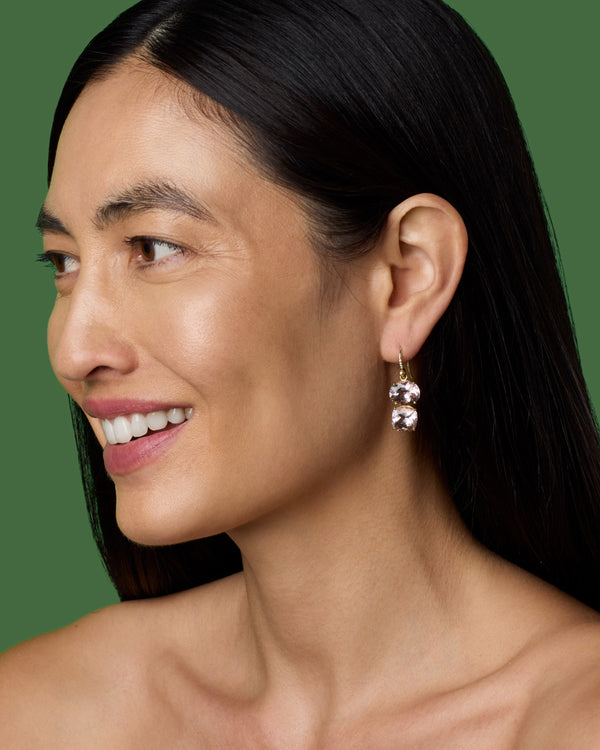 Irene Neuwirth One Of A Kind Gemmy Gem Double Stone Earrings 18k Yellow Gold