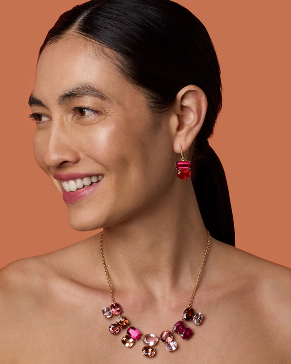 Irene Neuwirth One Of A Kind Gemmy Gem Double Stone Link Necklace 18k Rose Gold