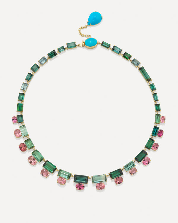 irene neuwirth One of a Kind Gemmy Gem Double Stone Necklace 18k Yellow Gold