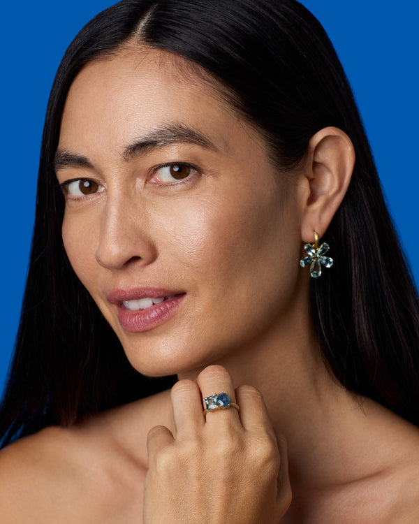 Irene Neuwirth One Of A Kind Gemmy Gem Double Stone Ring 18k Yellow Gold