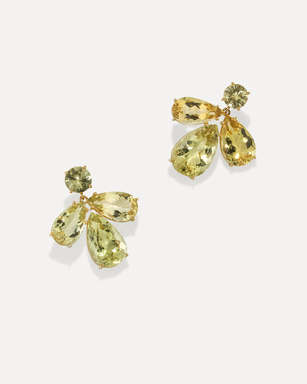 irene neuwirth One of a Kind Gemmy Gem Flora Earrings 18k Yellow Gold irene neuwirth One of a Kind Gemmy Gem Flora Earrings 18k Yellow Gold