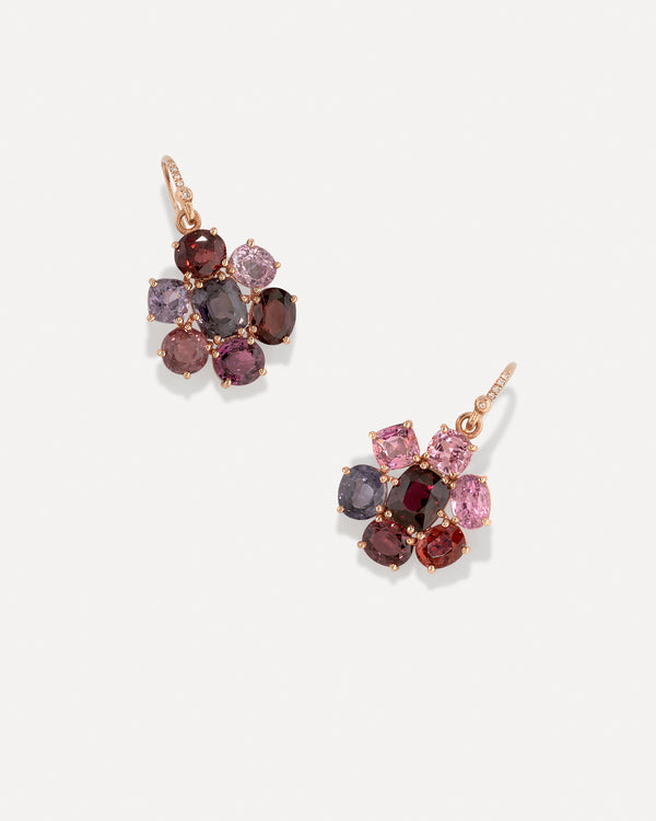irene neuwirth One of a Kind Gemmy Gem Floret Earrings 18k Rose Gold