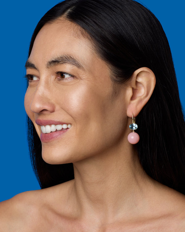 Irene Neuwirth One Of A Kind Gemmy Gem Gumball Earrings 18k Yellow Gold