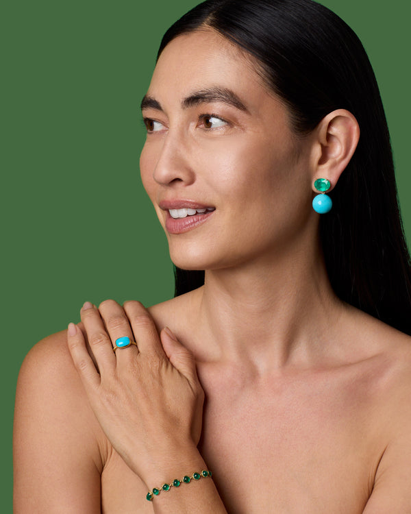 Irene Neuwirth One Of A Kind Gemmy Gem Gumball Earrings 18k Yellow Gold