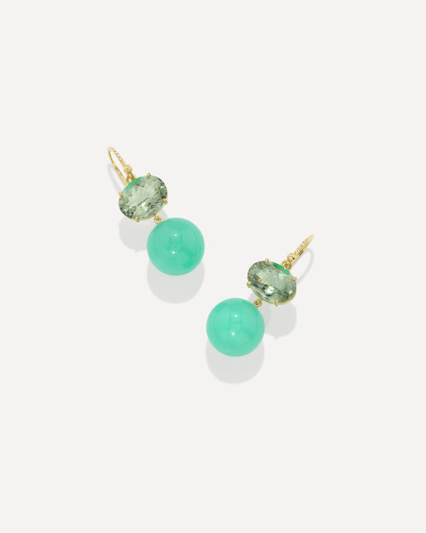 irene neuwirth One of a Kind Gemmy Gem Gumball Earrings 18k Yellow Gold