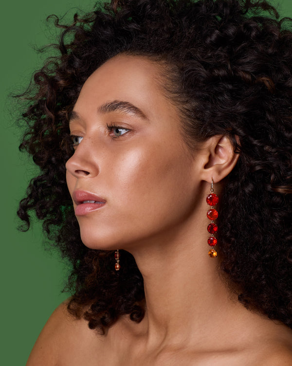 Irene Neuwirth One Of A Kind Gemmy Gem Link Earrings 18k Rose Gold