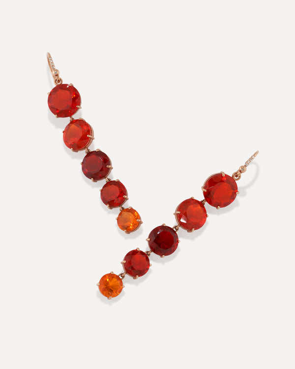 irene neuwirth One of a Kind Gemmy Gem Link Earrings 18k Rose Gold