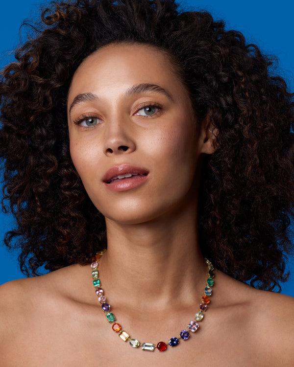 Irene Neuwirth One Of A Kind Gemmy Gem Link Necklace 18k Yellow Gold