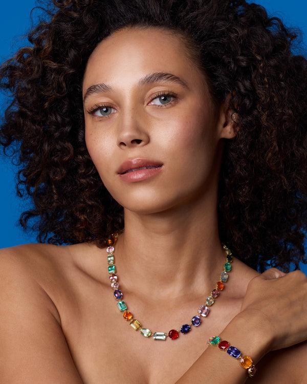 Irene Neuwirth One Of A Kind Gemmy Gem Link Necklace 18k Yellow Gold