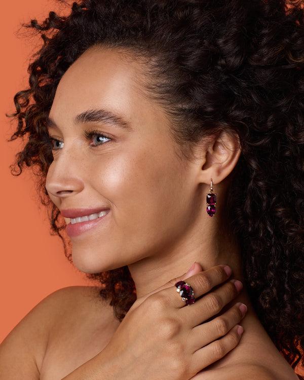 Irene Neuwirth One Of A Kind Gemmy Gem Mixed Shape Double Stone Earrings 18k Rose Gold