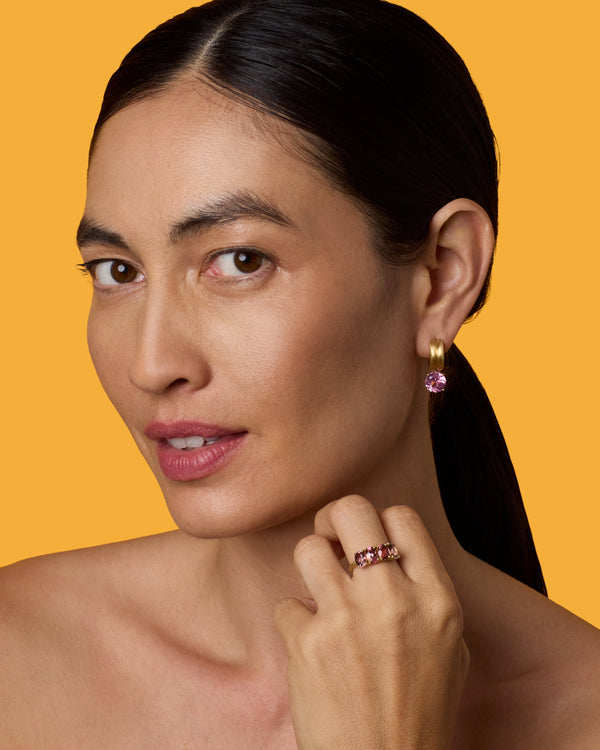 Irene Neuwirth One Of A Kind Gemmy Gem Oval Four Stone Ring 18k Yellow Gold