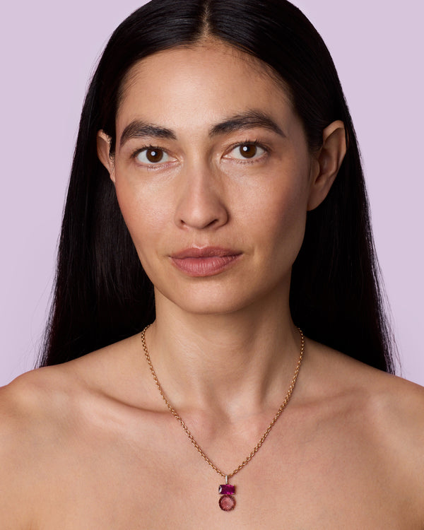 Irene Neuwirth One Of A Kind Gemmy Gem Pavé Double Stone Drop Charm 18k Gold