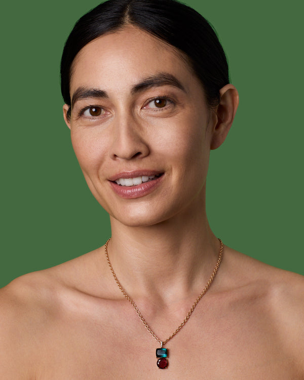 Irene Neuwirth One Of A Kind Gemmy Gem Pavé Double Stone Drop Charm 18k Gold