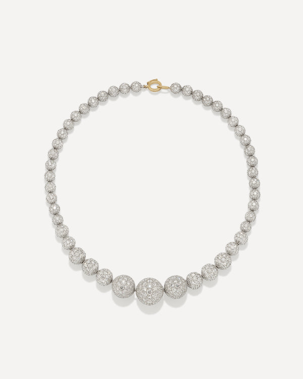 irene neuwirth One of a Kind Graduated Diamond Gumball Necklace 18K Gold
