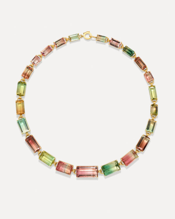 irene neuwirth One of a Kind Heroic Double Link Necklace 18k Yellow Gold