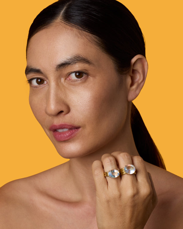 Irene Neuwirth One Of A Kind Heroic Oval Double Band Ring 18k Yellow Gold