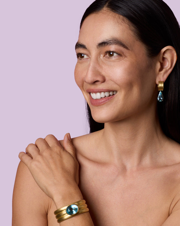 Irene Neuwirth One Of A Kind Heroic Triple Bezel Cuff 18K Yellow Gold