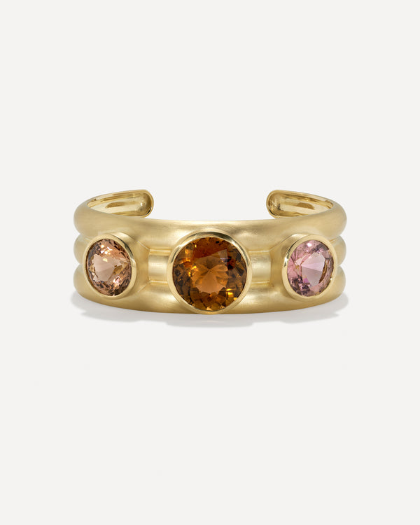 irene neuwirth One of a Kind Heroic Triple Bezel Cuff 18K Yellow Gold