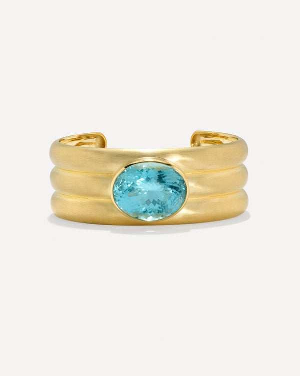 irene neuwirth One of a Kind Heroic Triple Bezel Cuff 18K Yellow Gold irene neuwirth One of a Kind Heroic Triple Bezel Cuff 18K Yellow Gold