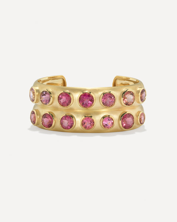 irene neuwirth One of a Kind Large Heroic Double Bezel Cuff 18K Yellow Gold