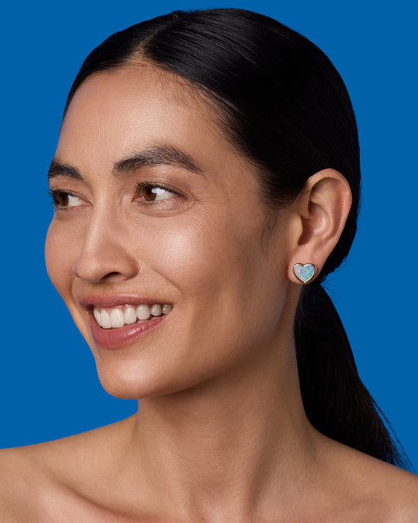 Irene Neuwirth One Of A Kind Love Studs 18K Yellow Gold