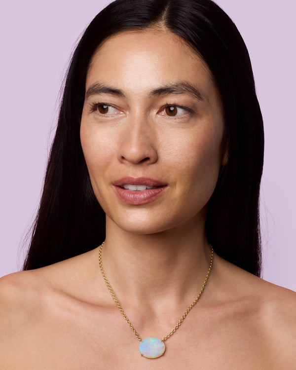 Irene Neuwirth One Of A Kind Oval Pendant Necklace 18k Yellow Gold