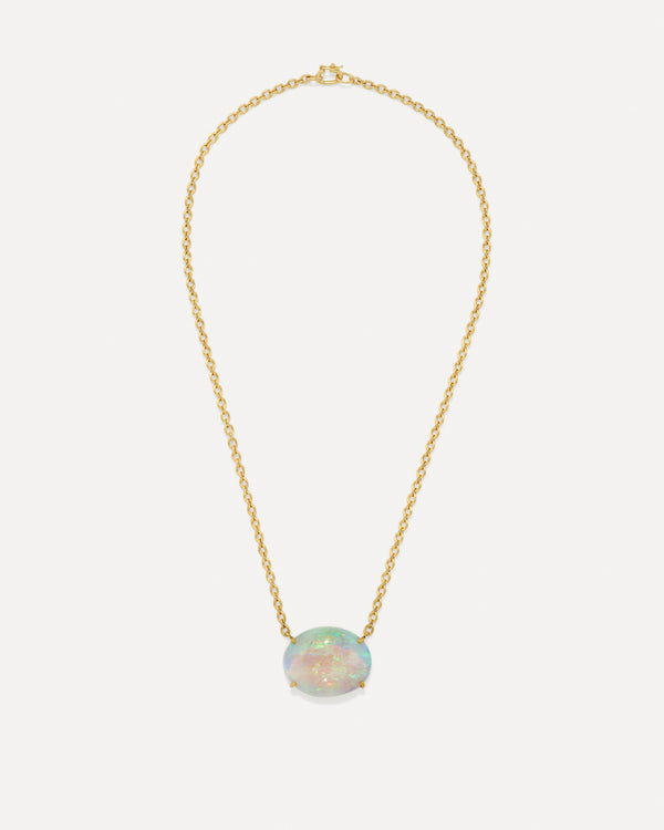 Irene Neuwirth One Of A Kind Oval Pendant Necklace 18k Yellow Gold