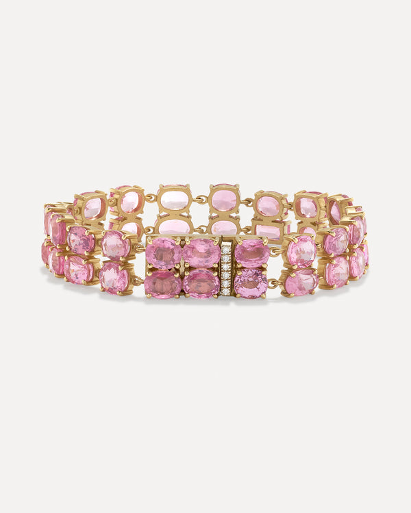 Irene Neuwirth One Of A Kind Pavé Double Gemmy Gem Link Bracelet 18k Yellow Gold