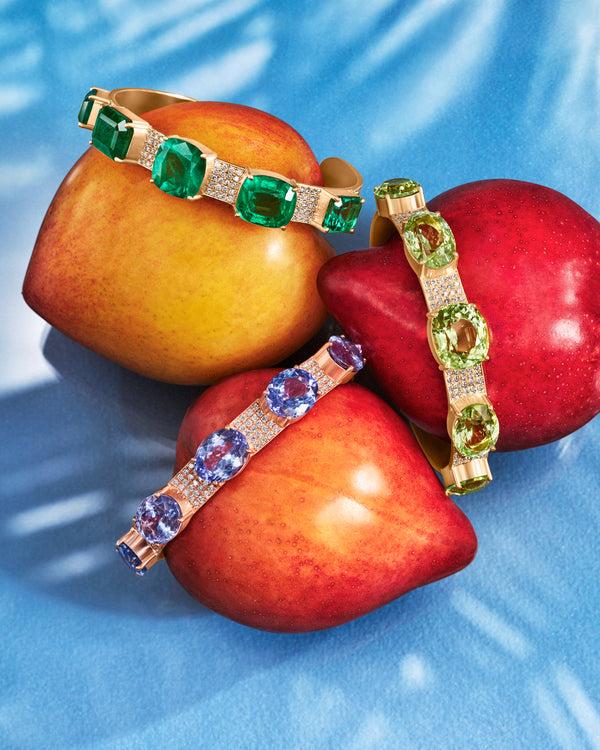 Irene Neuwirth One Of A Kind Pavé Gemmy Gem Cuff 18K Yellow Gold