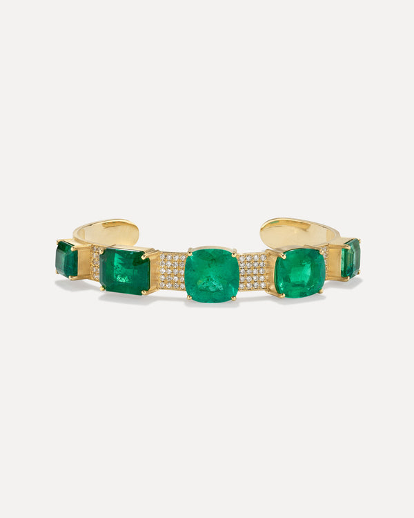 irene neuwirth One of a Kind Pavé Gemmy Gem Cuff 18K Yellow Gold