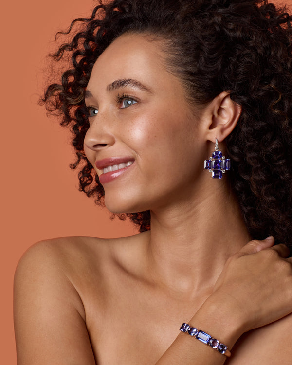 Irene Neuwirth One Of A Kind Pavé Gemmy Gem Diamond Mosaic Jeweled Huggies 18k Gold