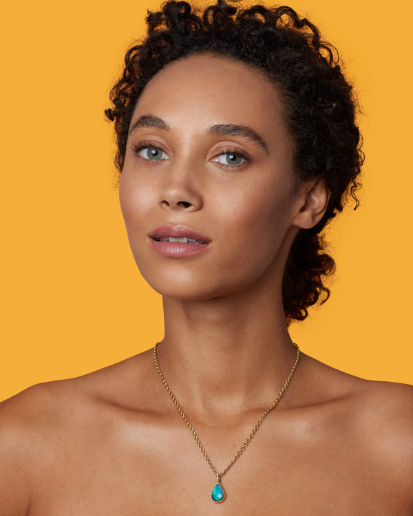 Irene Neuwirth One Of A Kind Pavé Pear Bezel Charm 18k Gold