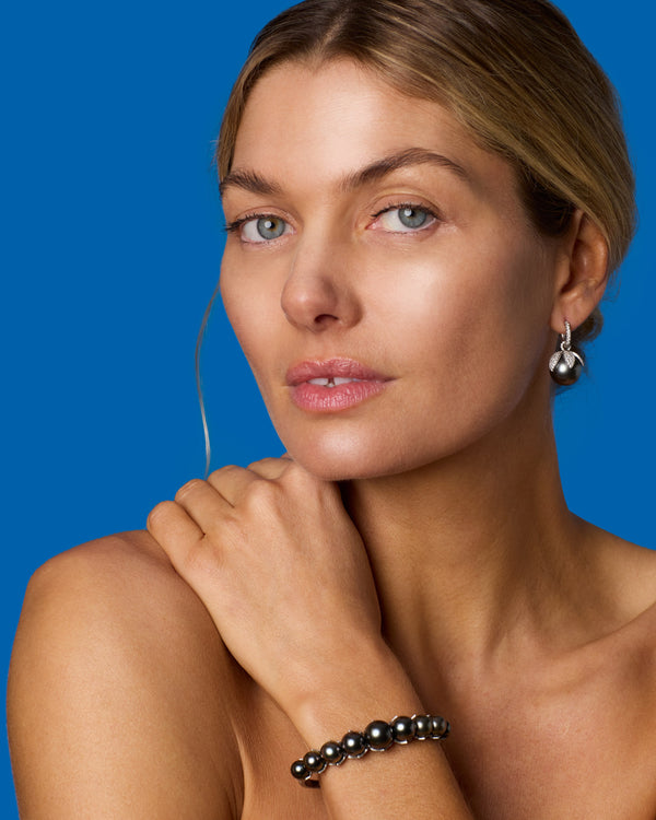 Irene Neuwirth One Of A Kind Pavé Pearl Blossom Cuff 18k White Gold