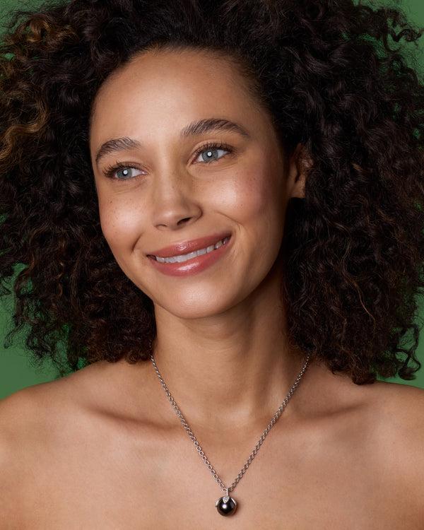 Irene Neuwirth One Of A Kind Pavé Pearl Blossom Necklace 18k White Gold