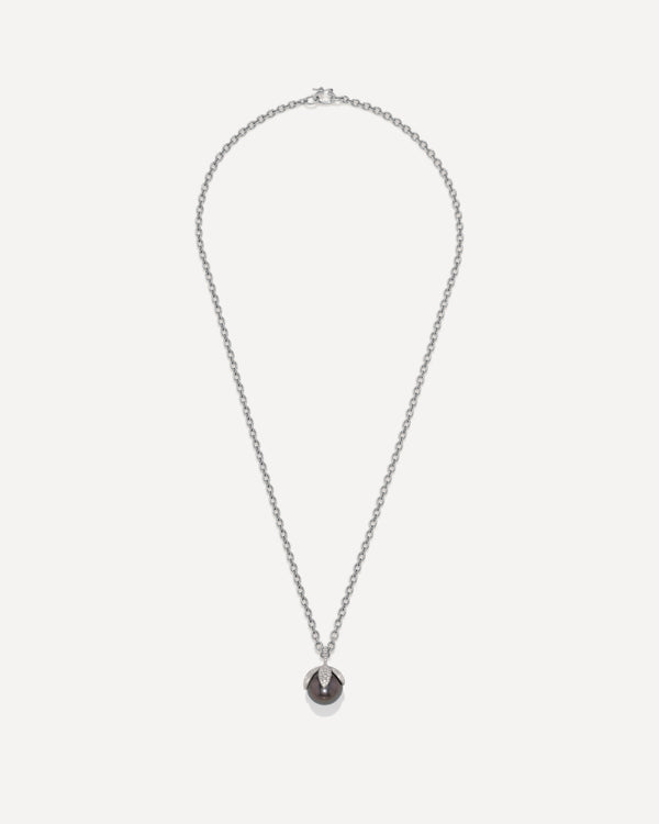 Irene Neuwirth One Of A Kind Pavé Pearl Blossom Necklace 18k White Gold
