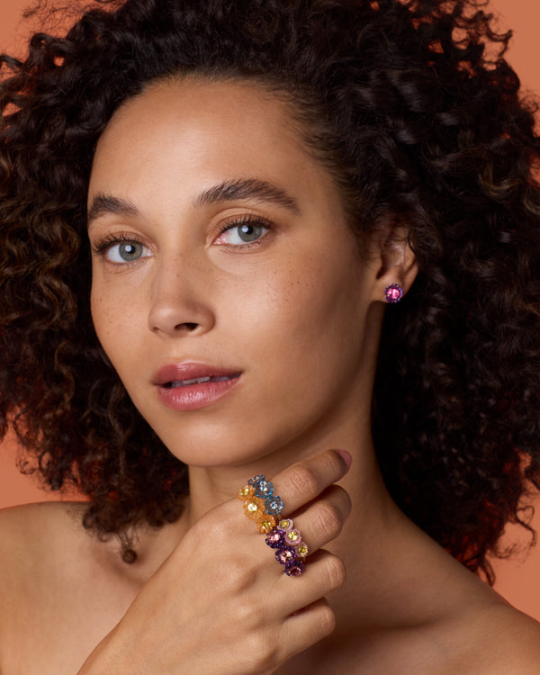 Irene Neuwirth One Of A Kind Petite Tropical Flower Ring 18k Rose Gold