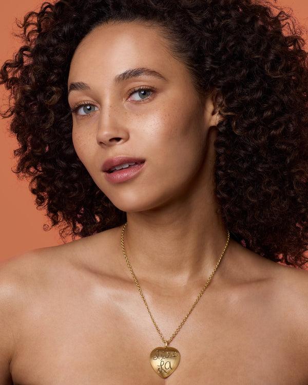 Irene Neuwirth One Of A Kind Puffed Gold I Love LA Pendant Necklace 18k Yellow Gold