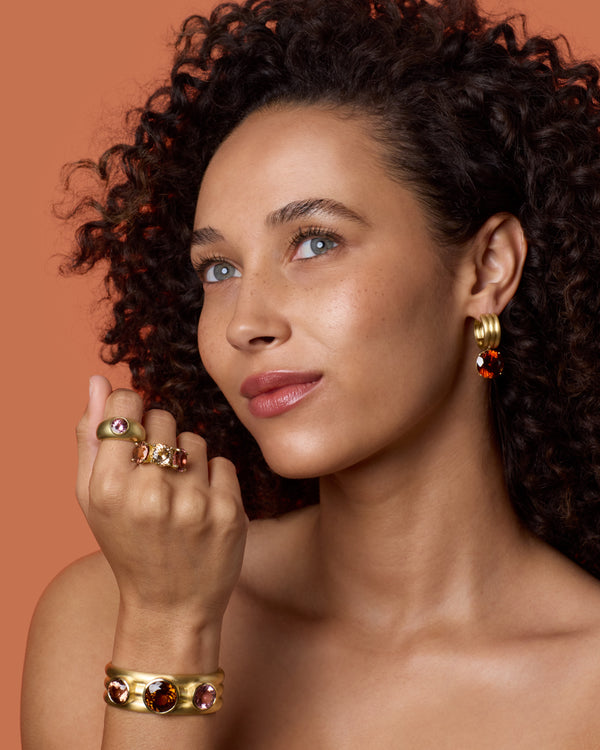 Irene Neuwirth One Of A Kind Round Stone Gemmy Gem Ring 18k Yellow Gold