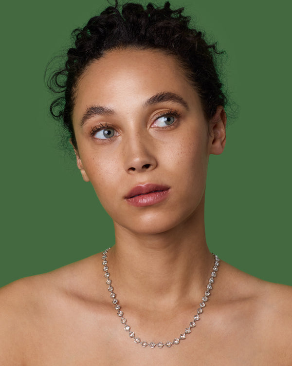 Irene Neuwirth One Of A Kind Small Classic Link Diamond Necklace 18K White Gold