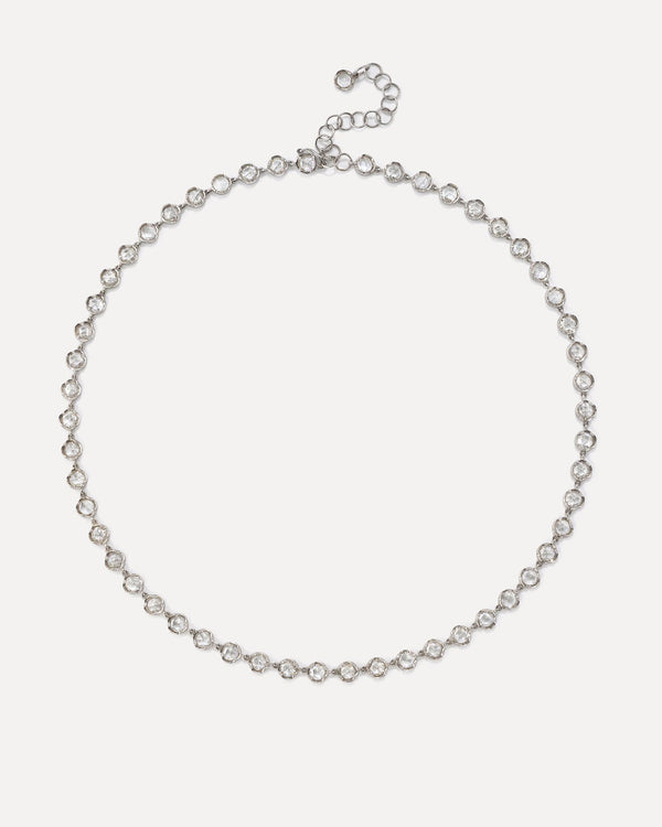 irene neuwirth One of a Kind Small Classic Link Diamond Necklace 18K White Gold