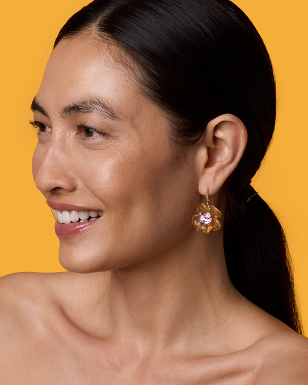 Irene Neuwirth One Of A Kind Tropical Flower Earrings 18k Rose Gold